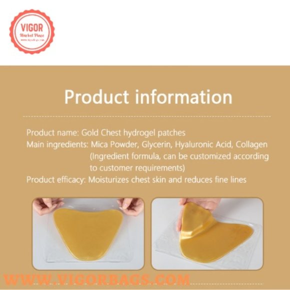 Hydrogel Gel Anti Wrinkle Gold Collagen Decollete Chest Pad - Picture 2 of 11